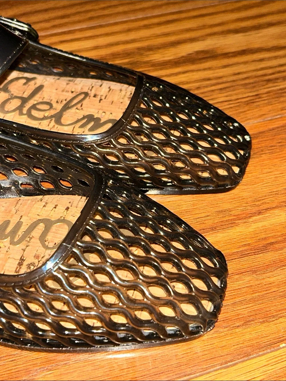 Sam Edelman Black Mesh Mary Jane Flats